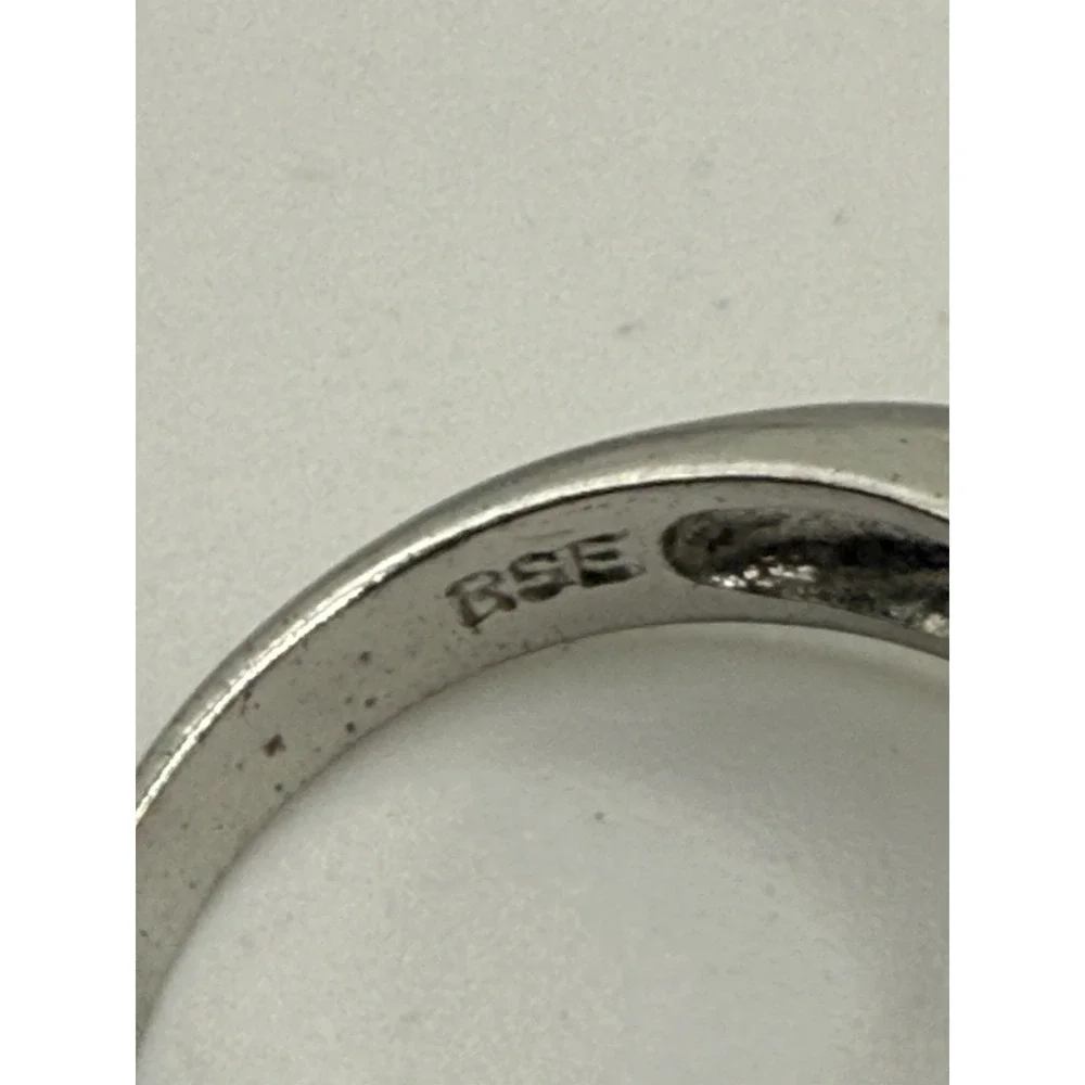 Sterling Silver CZ Ring Pear Cut Halo Cocktail Stamped RSE 925 Size 9
